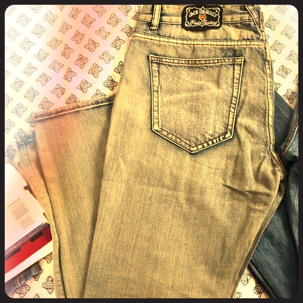 Assortment of jeans for men on most all of